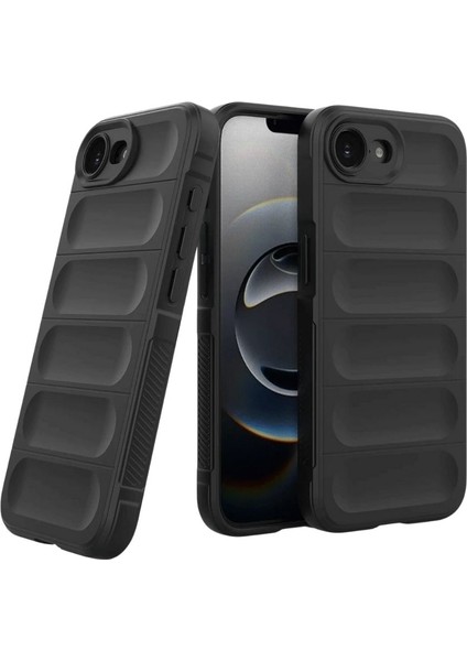 Apple iPhone 16E Uyumlu Silikon Kılıf - Kamera Korumalı Esnek Yeni Nesil Airbag Kapak - Siyah