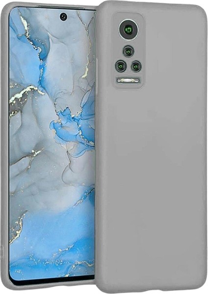 General Mobile Gm 22 Pro Uyumlu Silikon Kılıf - Kamera Korumalı Esnek Pastel Renk Kapak - Gri