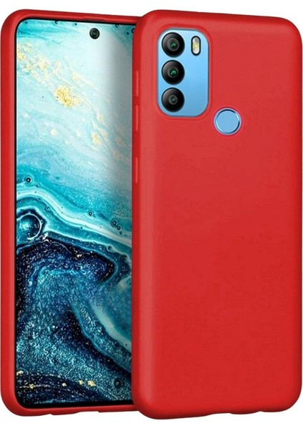General Mobile Gm 21 Plus Uyumlu Silikon Kılıf - Esnek Tam Koruma Pastel Renk Kapak - Kırmızı