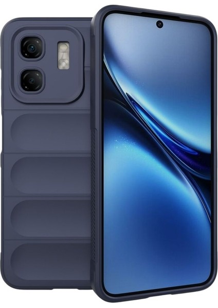 Infinix Smart 9 Uyumlu Silikon Kılıf - Kamera Korumalı Esnek Yeni Nesil Airbag Kapak - Lacivert