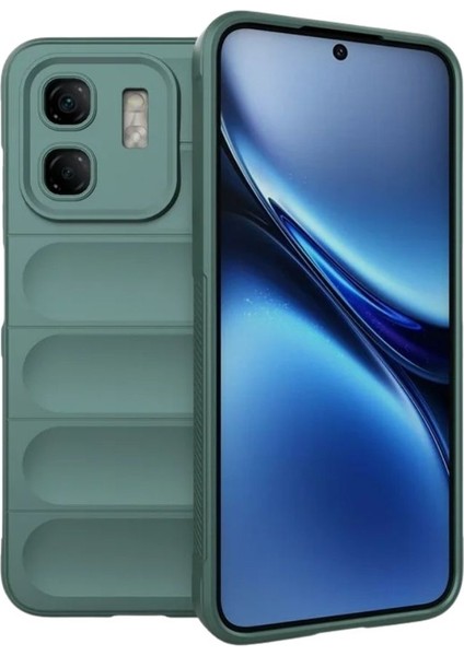 Infinix Smart 9 Uyumlu Silikon Kılıf - Kamera Korumalı Esnek Yeni Nesil Airbag Kapak - Yeşil