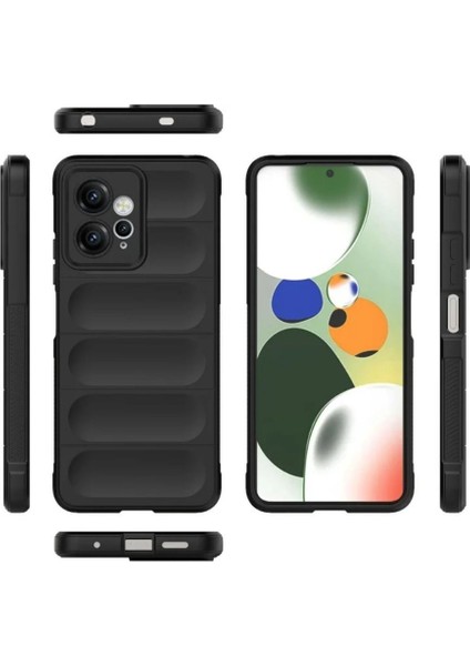 Redmi Note 12 4g Uyumlu Silikon Kılıf - Kamera Korumalı Esnek Yeni Nesil Airbag Kapak - Siyah fiyatları