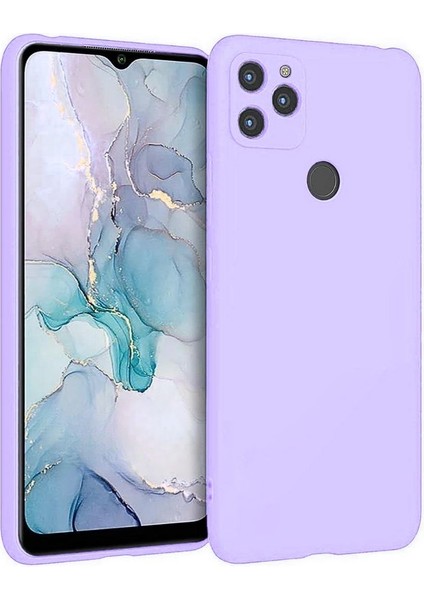 General Mobile Gm 22 Plus Uyumlu Silikon Kılıf - Kamera Korumalı Esnek Pastel Renk Kapak - Lila