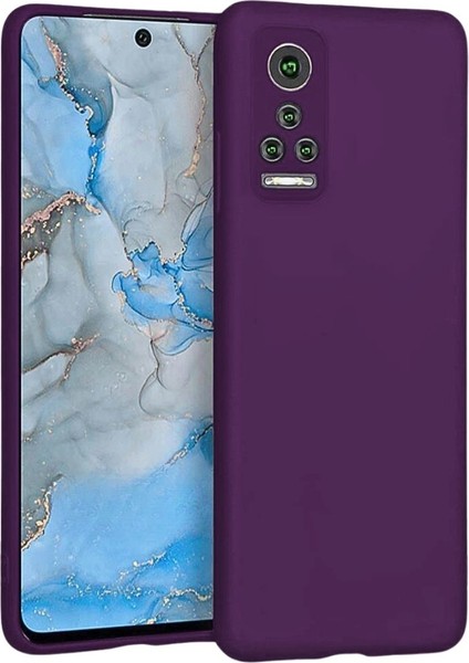 General Mobile Gm 22 Pro Uyumlu Silikon Kılıf - Kamera Korumalı Esnek Pastel Renk Kapak - Mor