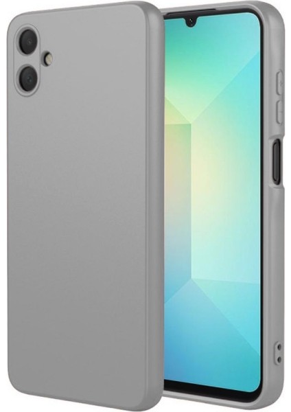 Samsung Galaxy A07 Uyumlu Silikon Kılıf - Kamera Korumalı Esnek Pastel Renk Kapak - Gri
