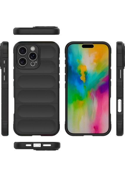 Apple iPhone 16 Pro Max Uyumlu Silikon Kılıf - Kamera Korumalı Esnek Yeni Nesil Airbag Kapak - Siyah fiyatları