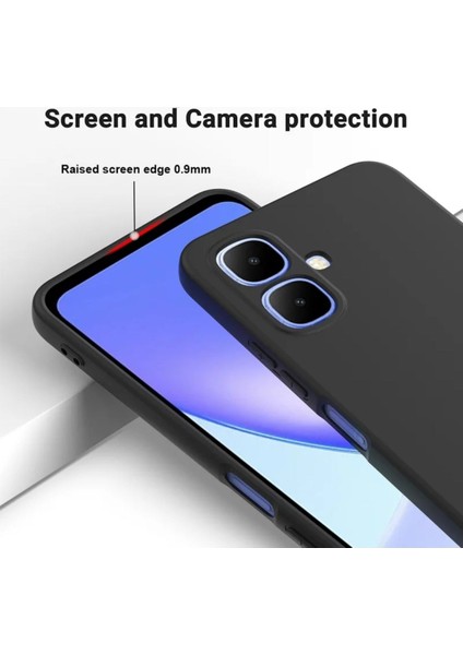 Infinix Smart 10 Uyumlu Silikon Kılıf - Kamera Korumalı Esnek Pastel Renk Kapak - Siyah fırsatları