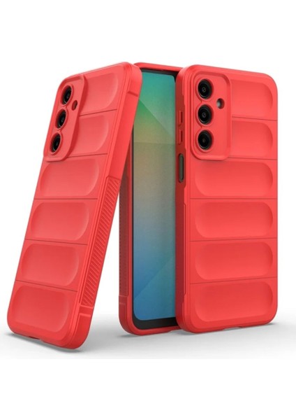 Samsung Galaxy A26 Uyumlu Silikon Kılıf - Kamera Korumalı Esnek Yeni Nesil Airbag Kapak - Kırmızı