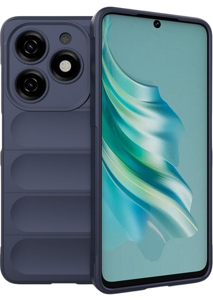 Infinix Hot 40I Uyumlu Silikon Kılıf - Kamera Korumalı Esnek Yeni Nesil Airbag Kapak - Lacivert