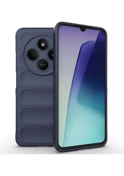 Redmi A4 Uyumlu Silikon Kılıf - Kamera Korumalı Esnek Yeni Nesil Airbag Kapak - Lacivert