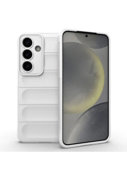 Samsung Galaxy S24 5g Uyumlu Silikon Kılıf - Kamera Korumalı Esnek Yeni Nesil Airbag Kapak - Beyaz