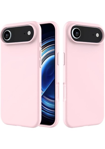 Apple iPhone 17 Air Uyumlu Silikon Kılıf - Pastel Renk Tonu Esnek Tam Koruma Kapak - Pudra Pembe