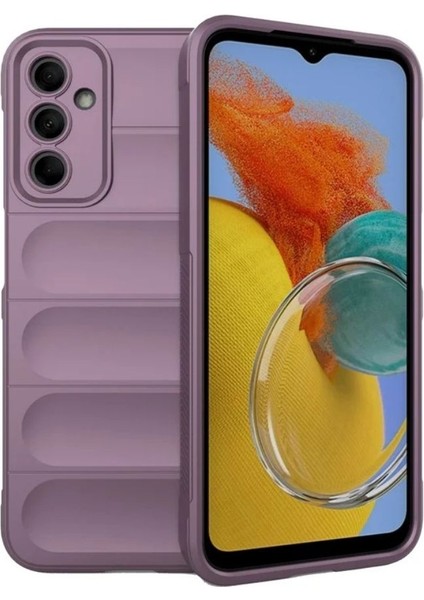 Samsung Galaxy A03S Uyumlu Silikon Kılıf - Kamera Korumalı Esnek Yeni Nesil Airbag Kapak - Mor