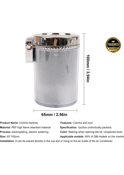 Peugeot Expert 2017-2018-2019-2020-2021-2022-2023-2024-2025 Renkli Işıklı Araç Içi Küllük, Koku Yapmaz,rgb LED Işıklı,araba Küllük modelleri