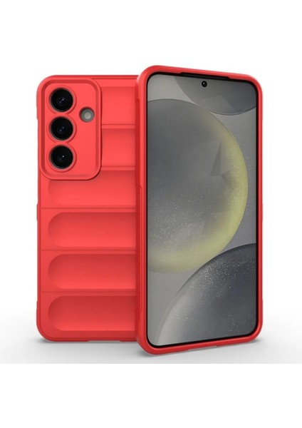 Samsung Galaxy A36 Uyumlu Silikon Kılıf - Kamera Korumalı Esnek Yeni Nesil Airbag Kapak - Kırmızı