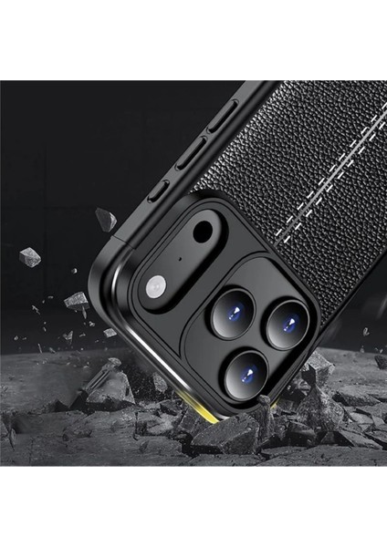 Apple iPhone 17 Pro Uyumlu Silikon Kılıf Deri Desenli Darbe Emici Autofocus Tam Koruma Kapak fiyatları