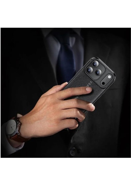 Apple iPhone 17 Pro Uyumlu Silikon Kılıf Deri Desenli Darbe Emici Autofocus Tam Koruma Kapak modelleri