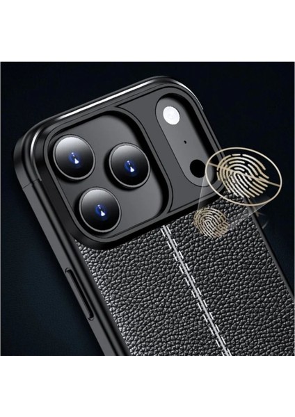 Apple iPhone 17 Pro Uyumlu Silikon Kılıf Deri Desenli Darbe Emici Autofocus Tam Koruma Kapak fırsatları