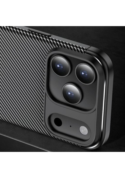 Apple iPhone 17 Pro Uyumlu Silikon Kılıf Karbon Desenli Darbe Emici Autofocus Tam Koruma Kapak fırsatları