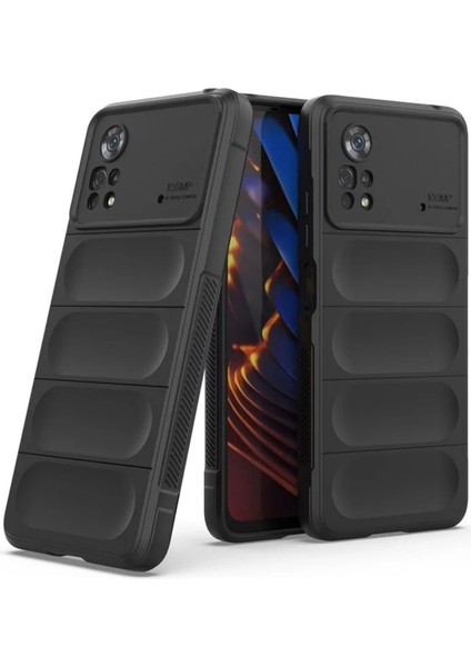 Poco X4 Pro Uyumlu Silikon Kılıf - Kamera Korumalı Esnek Yeni Nesil Airbag Kapak - Siyah