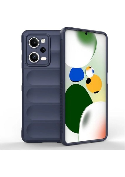 Redmi Note 12 Pro 5g Uyumlu Silikon Kılıf - Kamera Korumalı Esnek Yeni Nesil Airbag Kapak - Lacivert