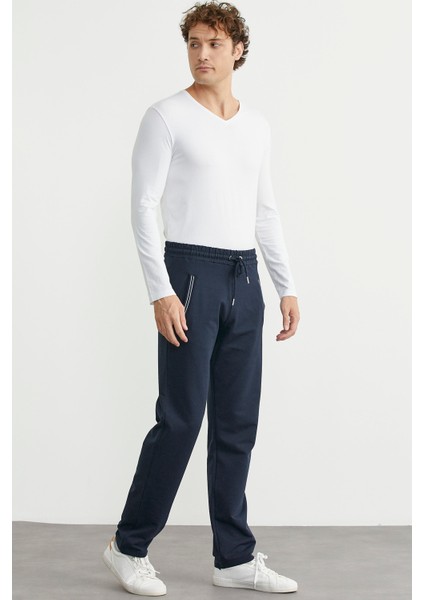 Boru Paça Rahat Kalıp Eşofman Altı - Lacivert modelleri