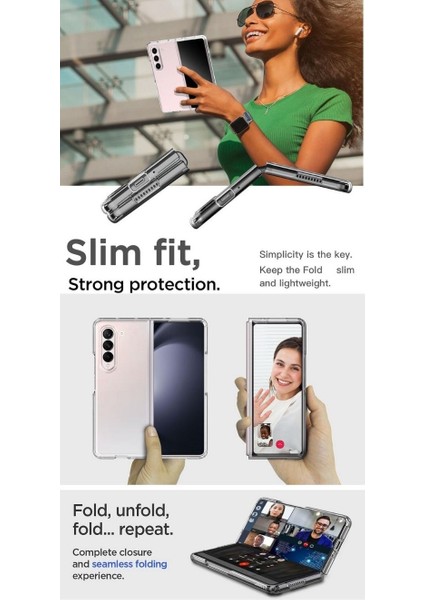 Samsung Galaxy Z Fold 6 Uyumlu Şeffaf Silikon Kılıf - Esnek Darbe Emici 2 Parça Kapak fırsatları