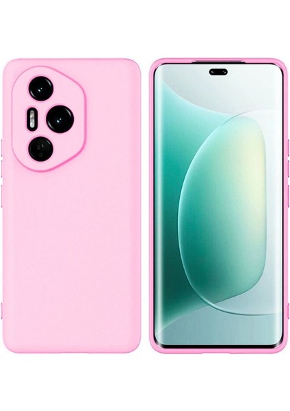 Honor 400 Pro Uyumlu Silikon Kılıf - Kamera Korumalı Esnek Pastel Renk Kapak - Pembe