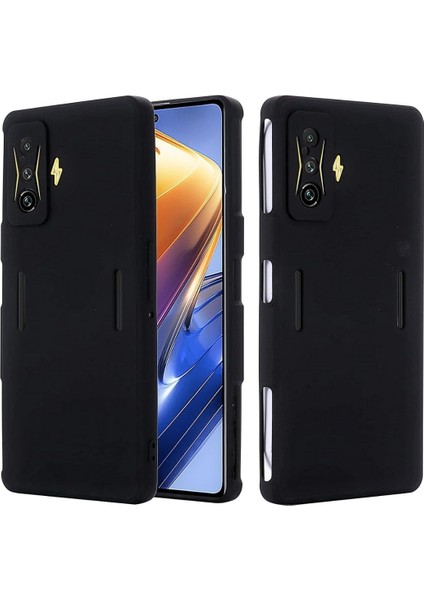 Redmi K50 Gaming Uyumlu Silikon Kılıf - Kamera Korumalı Esnek Pastel Renk Kapak - Siyah