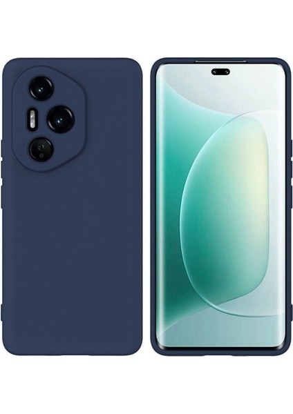 Honor 400 Pro Uyumlu Silikon Kılıf - Kamera Korumalı Esnek Pastel Renk Kapak - Lacivert