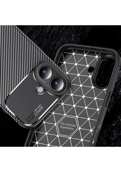 Apple iPhone 17 Uyumlu Silikon Kılıf Karbon Desenli Darbe Emici Autofocus Tam Koruma Kapak indirimleri