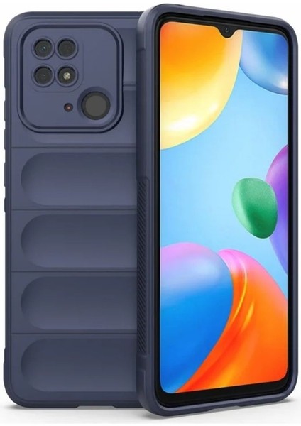 Redmi 10C Uyumlu Silikon Kılıf - Kamera Korumalı Esnek Yeni Nesil Airbag Kapak - Lacivert