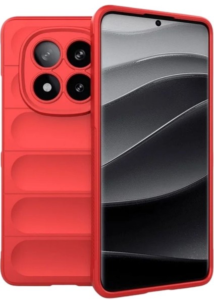 Redmi Note 14 Pro 5g Uyumlu Silikon Kılıf - Kamera Korumalı Esnek Yeni Nesil Airbag Kapak - Kırmızı
