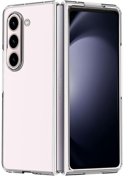 Samsung Galaxy Z Fold 3 Uyumlu Şeffaf Silikon Kılıf - Esnek Darbe Emici 2 Parça Kapak