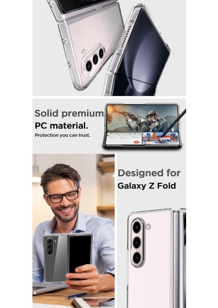 Samsung Galaxy Z Fold 3 Uyumlu Şeffaf Silikon Kılıf - Esnek Darbe Emici 2 Parça Kapak fiyatları