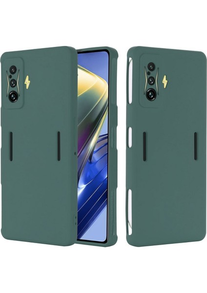 Redmi K50 Gaming Uyumlu Silikon Kılıf - Kamera Korumalı Esnek Pastel Renk Kapak - Yeşil