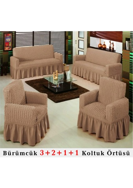 Bürümcük Koltuk Örtüsü, Kanepe, Çekyat Örtüsü, Koltuk Kılıfı 3 2 1 1 Takım