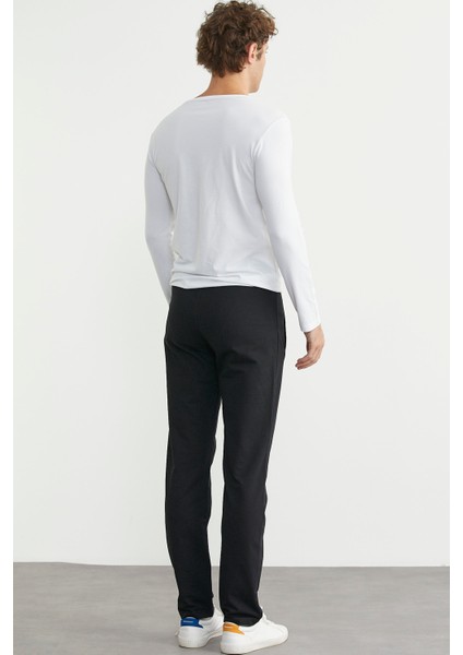 Boru Paça Rahat Kalıp Eşofman Altı - Siyah fırsatları