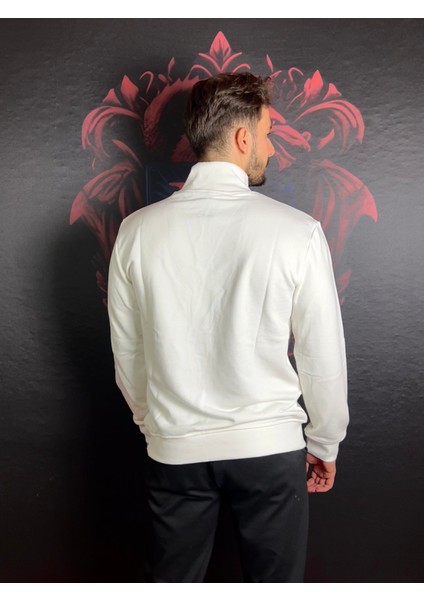 Fermuarlı Dik Yaka %100 Pamuk Sweatshirt fırsatları