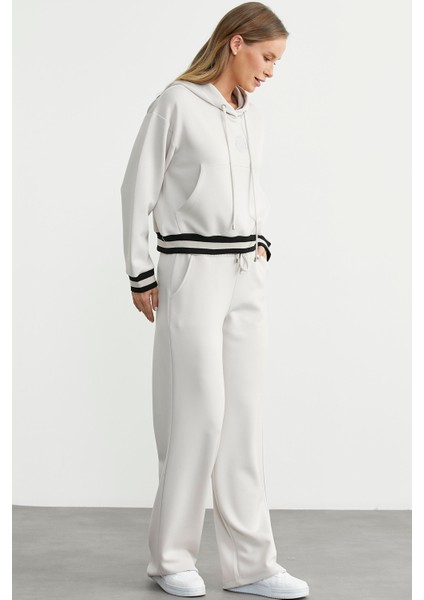 Kapüşonlu Rahat Kalıp Scuba Eşofman Takım - Taş indirimleri