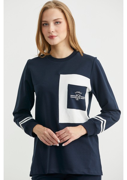 Oversize Parça Detaylı Tunik Eşofman Takım - Lacivert modelleri