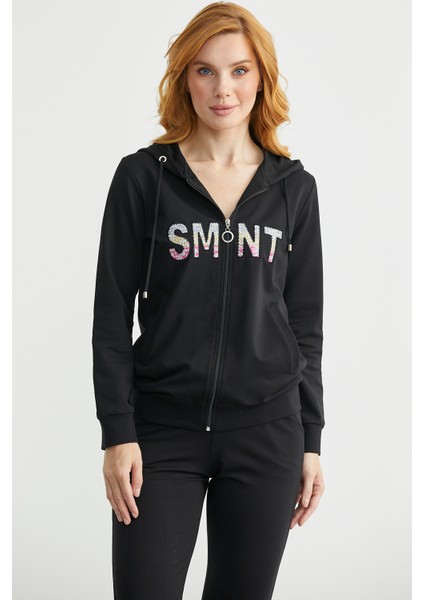 Fermuarlı Oversize Eşofman Takım - Siyah fiyatları