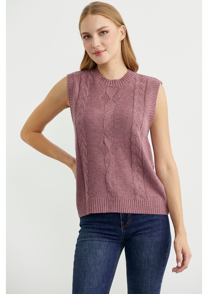 Salaş Yünlü Triko Süveter - Gül modelleri