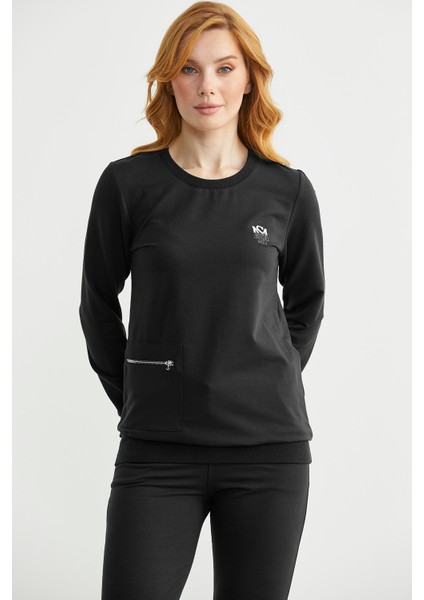 Sıfır Yaka Cepli Eşofman Takım - Siyah fiyatları