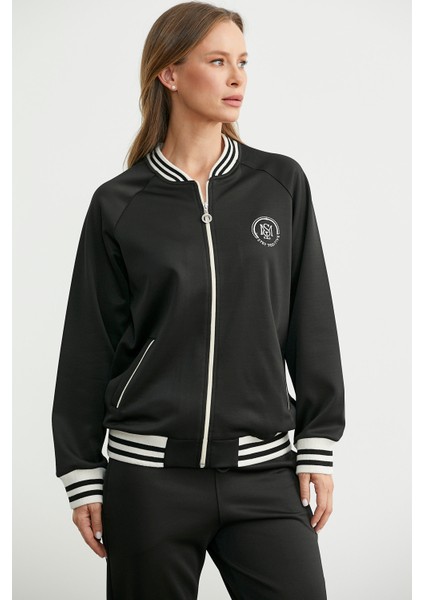 Şerit Detaylı Scuba Eşofman Takım - Siyah indirimleri