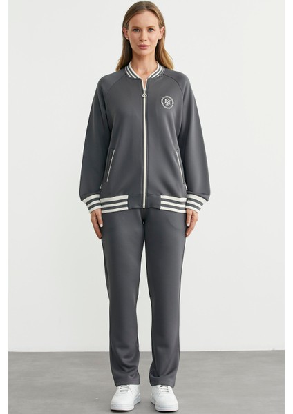 Şerit Detaylı Scuba Eşofman Takım - Antrasit fiyatları