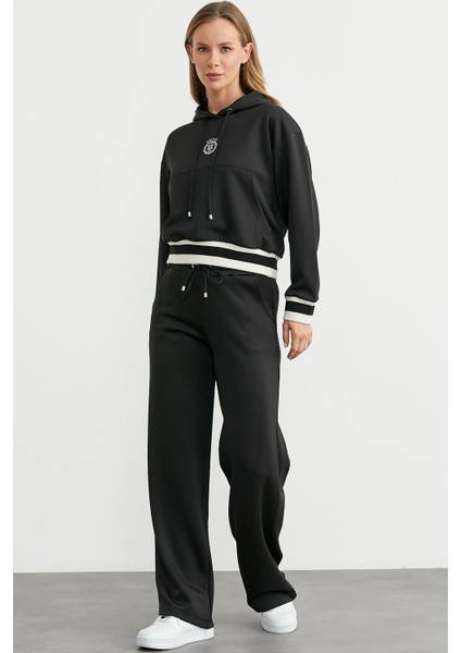 Kapüşonlu Rahat Kalıp Scuba Eşofman Takım - Siyah fiyatları