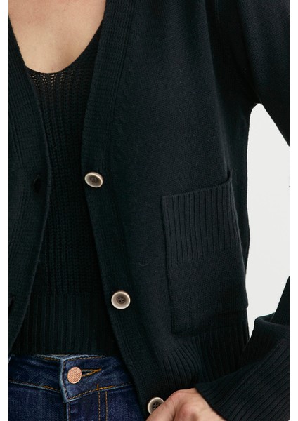 Triko Hırka Crop Ikili Takım - Siyah indirimleri