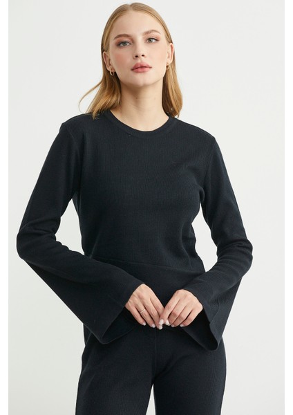 Ikili Pantolon Kazak Triko Takım - Siyah fiyatları