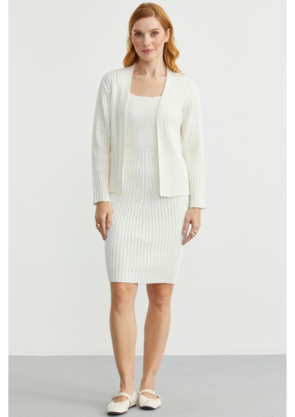 Ikili Elbise Hırka Triko Takım - Kemik fiyatları